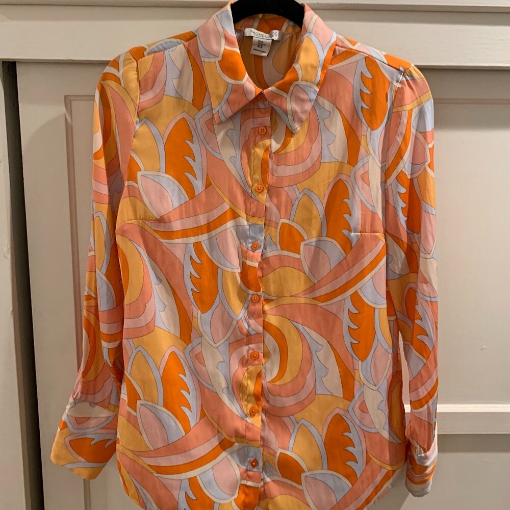 Rachel Zoe Pucci-Like Button Down Blouse - Size M